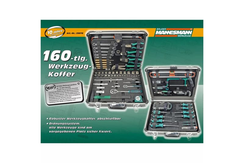 BrüDer Mannesmann Værktöjssæt I 160 Dele 29078 - Værktøjssæt