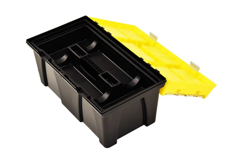 værktøjskasse 595x337x316 mm plastik gul - Gul - Opbevaring - Opbevaring til småting - Kurve & kasser - Kasser