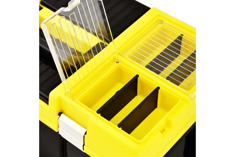 værktøjskasse 595x337x316 mm plastik gul - Gul - Opbevaring - Opbevaring til småting - Kurve & kasser - Kasser
