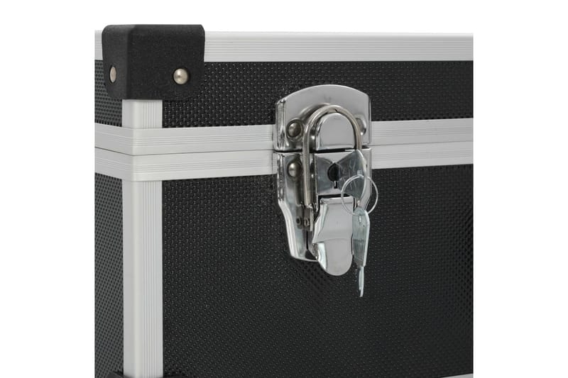 værktøjskuffert 46 x 33 x 16 cm sort aluminium - Værktøjstaske - Garageinteriør & garageopbevaring