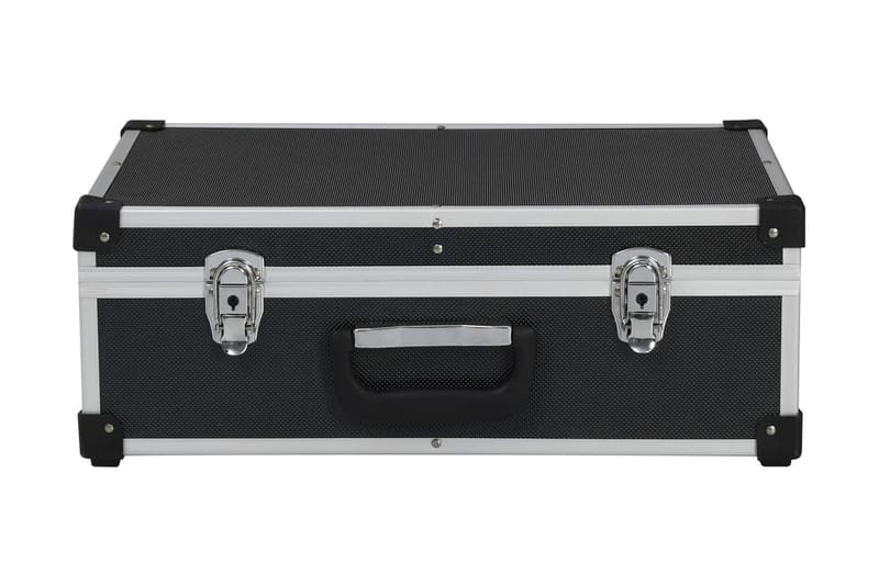 værktøjskuffert 46 x 33 x 16 cm sort aluminium - Hus & renovering - Garage & værksted - Garageinteriør & garageopbevaring
