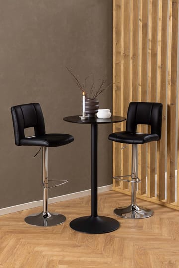 Barbord HOME4YOU Ibiza D60x105 cm sort ask - sort ask - Husholdning - Bar & vin - Barmøbler