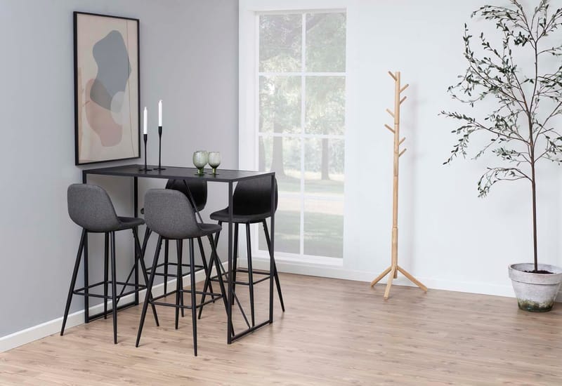 Barbord HOME4YOU Seaford 120x60x105 cm Sort - sort ask - Husholdning - Bar & vin - Barmøbler
