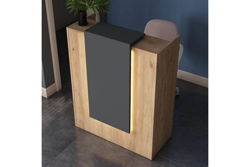Thornmere Reception Desk - Rødbrunt træ/Antracit - Husholdning - Bar & vin - Barmøbler - Bardisk