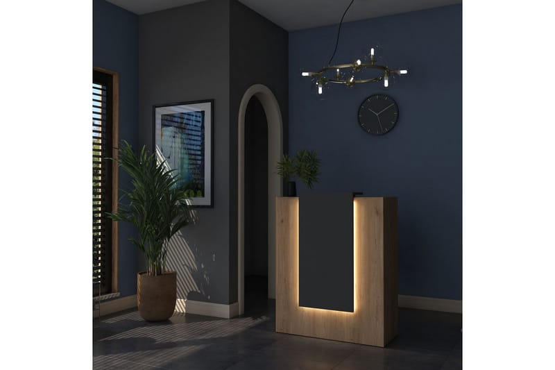 Thornmere Reception Desk - Rødbrunt træ/Antracit - Husholdning - Bar & vin - Barmøbler - Bardisk