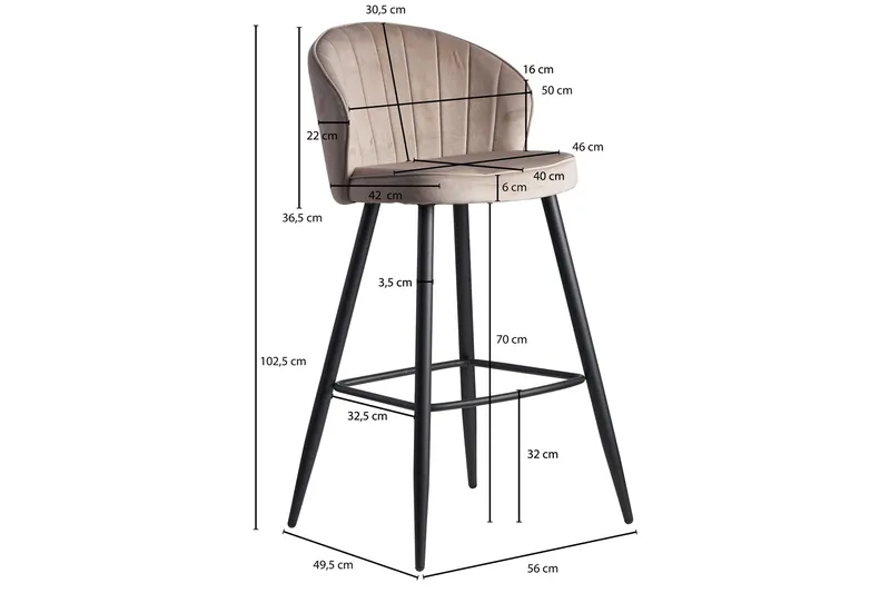 Willowdale Barstol med Ryglæn - Husholdning - Bar & vin - Barmøbler