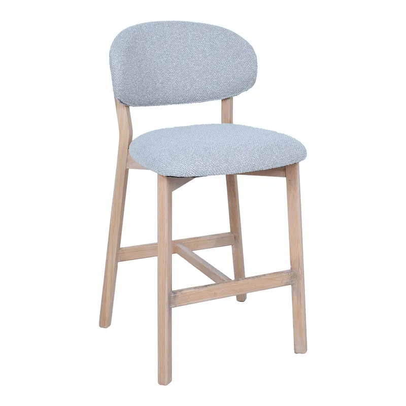 Barstol HOME4YOU Bless 180x40xh76 cm, Eg, lysegrå