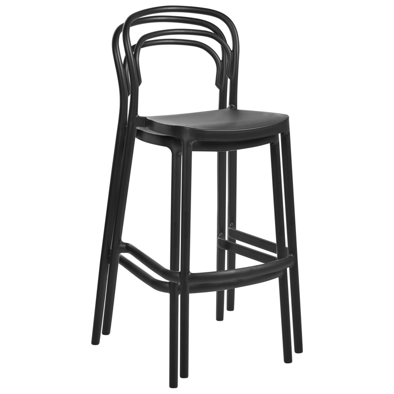 Barstol udendørs Porano - Sort - Husholdning - Bar & vin - Barmøbler