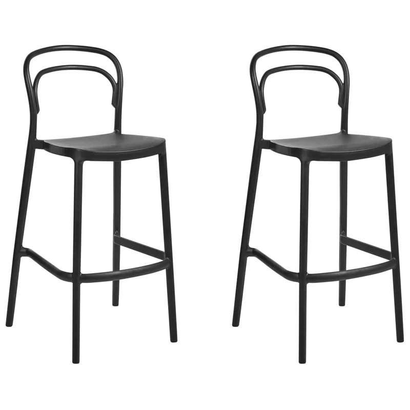 Barstol udendørs Porano, Sort