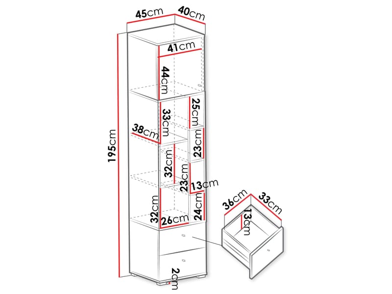 Edson Bogreol 195 cm - Husholdning - Bar & vin - Barudstyr