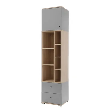 Edson Bogreol 45 cm i Træ - Brun|Sort|Grå - Opbevaring - Hylder & Reoler - Bogreol