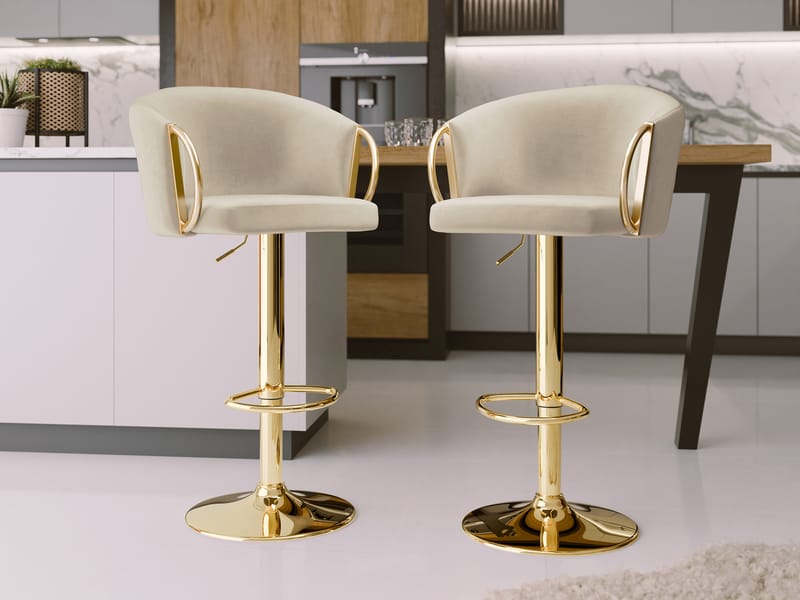 Garrick Barstol 84 cm 2-pak - Beige - Husholdning - Bar & vin - Barmøbler