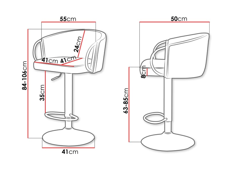 Garrick Barstol 84 cm 2-pak - Beige - Husholdning - Bar & vin - Barmøbler