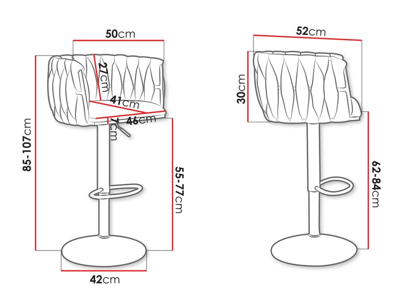 Garrick Barstol 85 cm 2-pak - Sort - Husholdning - Bar & vin - Barmøbler