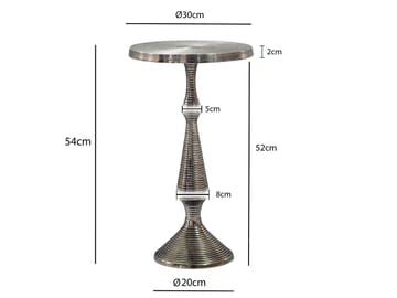 Rivnor Rundt sidebord 30 cm i aluminium - sølv - Møbler - Borde - Aflastningsbord - Bakkebord & små borde