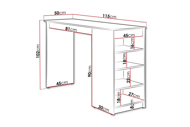 Torvik Barbord 50x115 cm - Beige - Husholdning - Bar & vin - Barmøbler