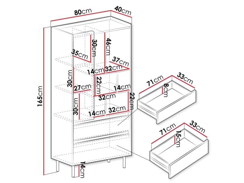 Travic Bogreol 165 cm - Husholdning - Bar & vin - Barudstyr