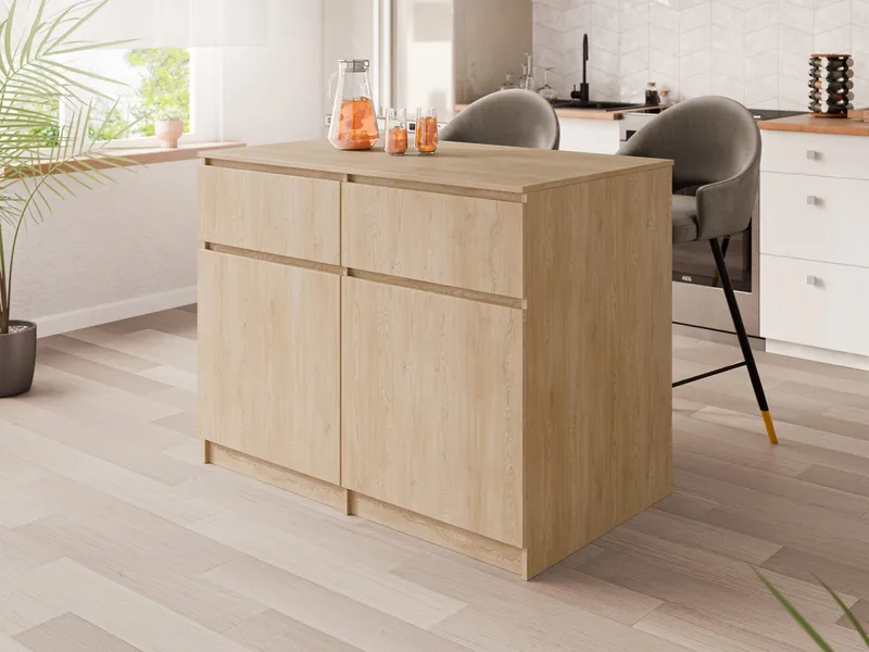 Valricon Køkkenø 120 cm - brun - Husholdning - Bar & vin - Barmøbler