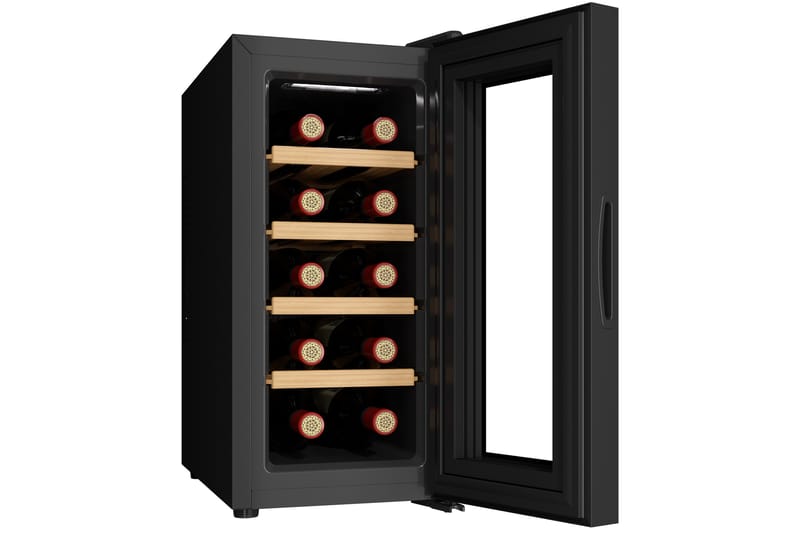Vinkøler til 10 flasker med LED-belysning - Husholdning - Hvidevarer - Køleskabe & frysere - Køleksab - Vinkøler
