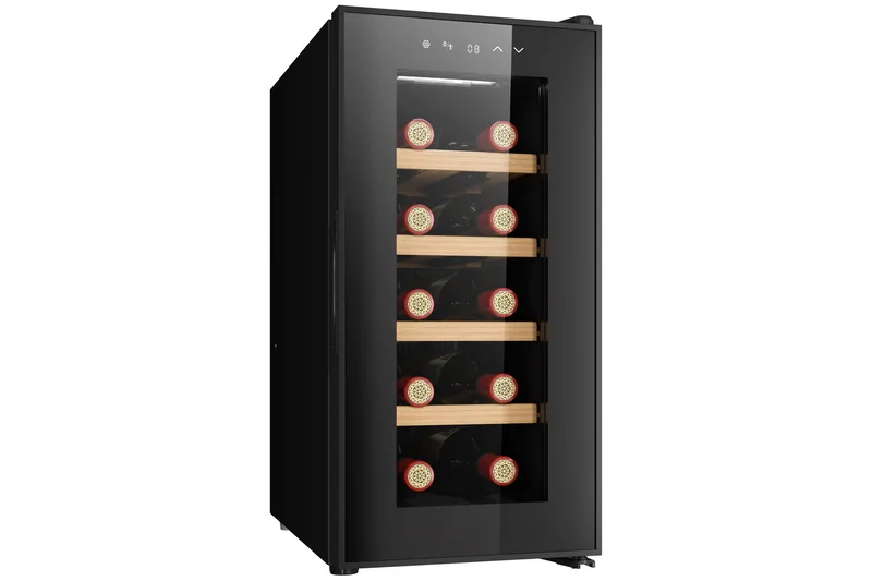 Vinkøler til 10 flasker med LED-belysning - Husholdning - Hvidevarer - Køleskabe & frysere - Køleksab - Vinkøler