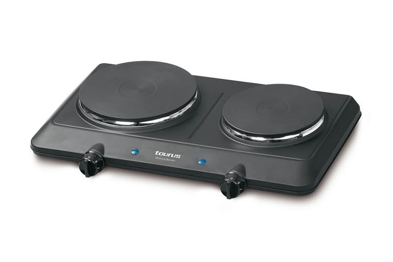 Elektrisk Kogeplade Taurus Dobbelt 2250W, Sort