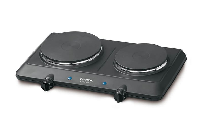 Elektrisk Kogeplade Taurus Dobbelt 2250W, Sort
