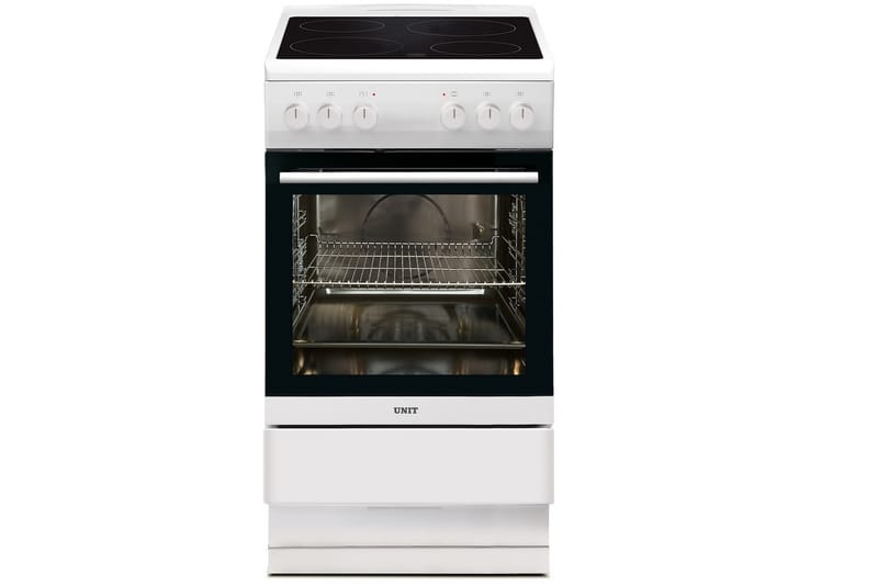 Unit UCC-5011 Keramik Komfur 50cm Hvid - Husholdning - Hvidevarer - Komfur