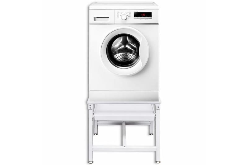 Sokkel Til Vaskemaskine Med Udtrækshylde Hvid - Hvid - Vaskemaskine - Frontbetjent vaskemaskine