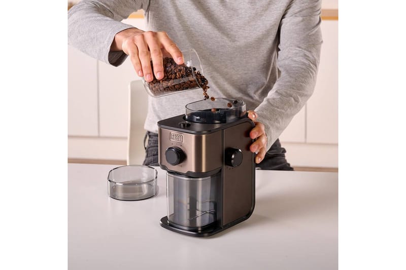 Elektrisk Kaffekværn Black+Decker 150W - Grå - Husholdning - Køkkenmaskiner - Kaffemaskine & kaffetilbehør