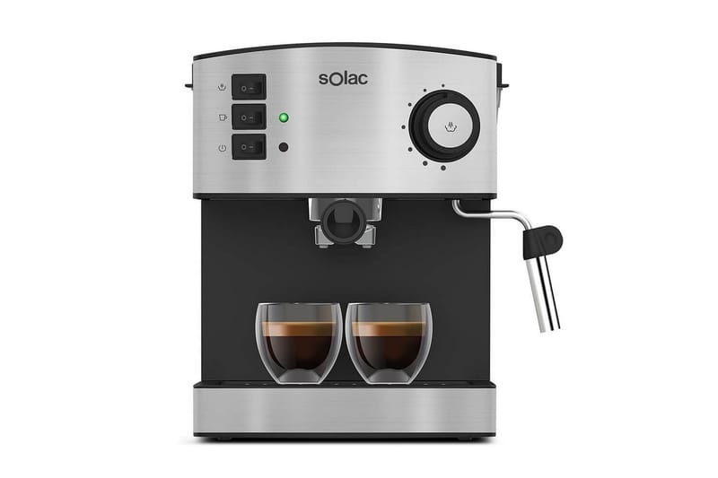 Espressomaskine Solac Taste Classic M80 Inox Mat Silver - Mat Silver - Husholdning - Køkkenmaskiner - Kaffemaskine & kaffetilbehør