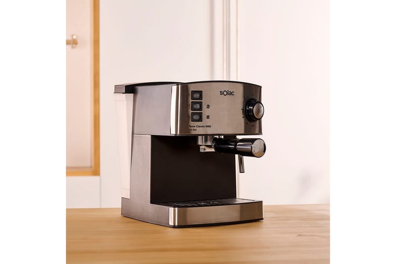 Espressomaskine Solac Taste Classic M80 Inox Mat Silver - Mat Silver - Husholdning - Køkkenmaskiner - Kaffemaskine & kaffetilbehør