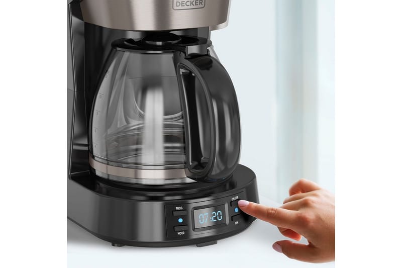 Kaffemaskine Black+Decker LCD 12 Kopper - Sølv - Husholdning - Køkkenmaskiner - Kaffemaskine & kaffetilbehør - Kaffebrygger