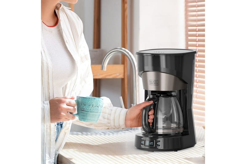 Kaffemaskine Black+Decker LCD 12 Kopper - Sølv - Husholdning - Køkkenmaskiner - Kaffemaskine & kaffetilbehør