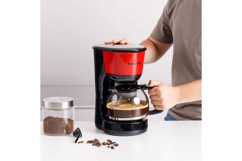 Kaffemaskine Taurus Verona Vintage 12 Kopper - Rød - Husholdning - Køkkenmaskiner - Kaffemaskine & kaffetilbehør