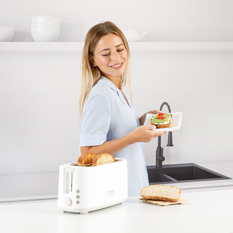 Brødrister Taurus Toastissimo Lang sprække Hvid - hvid - Husholdning - Køkkenmaskiner - Opvarming & koge
