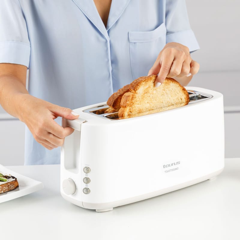 Brødrister Taurus Toastissimo Lang sprække Hvid - hvid - Husholdning - Køkkenmaskiner - Opvarming & koge