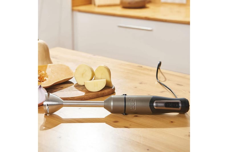 Stavblender Black+Decker 1200W Børstet Stål - Sølv - Husholdning - Køkkenmaskiner - Blande & hakke
