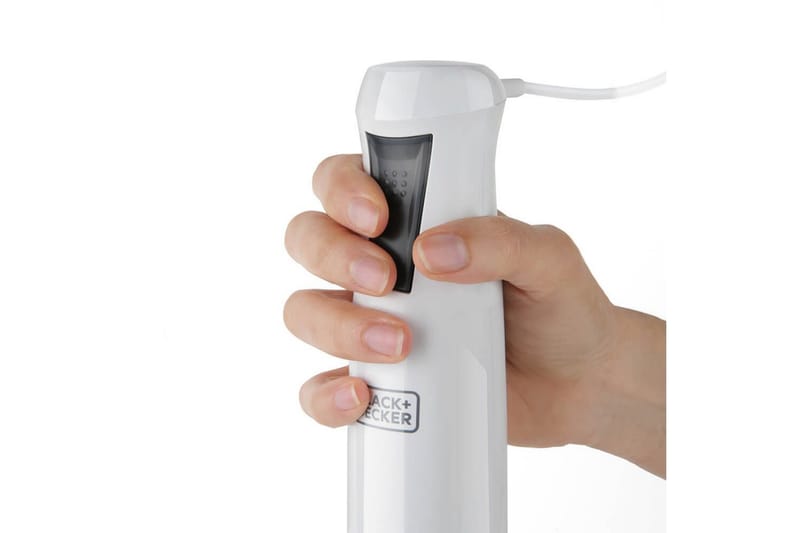 Stavblender Black+Decker 600W Hvid - Hvid - Husholdning - Køkkenmaskiner - Blande & hakke