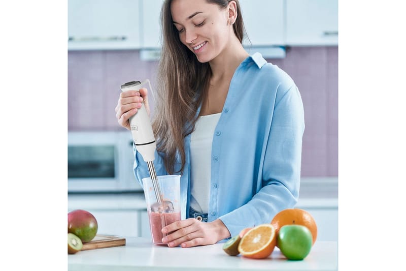 Stavblendersæt Black+Decker 750W Hvid - Hvid - Husholdning - Køkkenmaskiner - Blande & hakke