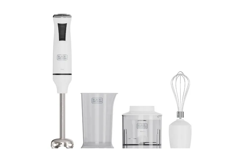 Stavblendersæt Black+Decker 750W Hvid, Hvid
