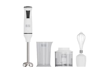 Stavblendersæt Black+Decker 750W Hvid - Hvid - Husholdning - Køkkenmaskiner - Blande & hakke