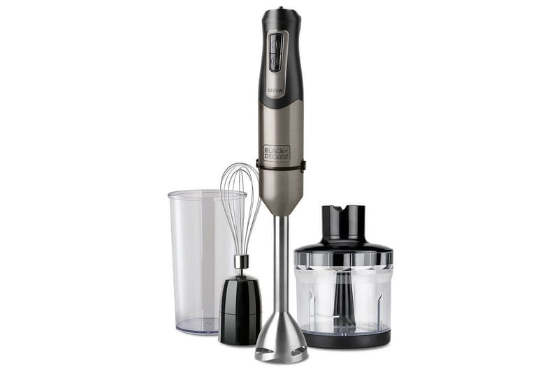 Stavblendersæt Black+Decker Brushed 1200W, Koksgrå|Sort
