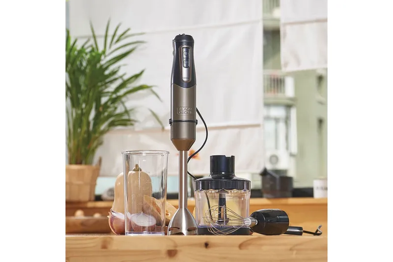 Stavblendersæt Black+Decker Brushed 1200W - Koksgrå|Sort - Husholdning - Køkkenmaskiner - Blande & hakke
