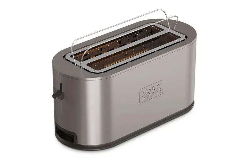 Brødrister Black+Decker 2 Rum Rustfrit Stål - Sølv - Husholdning - Madlavning & Bagning - Køkkenudstyr