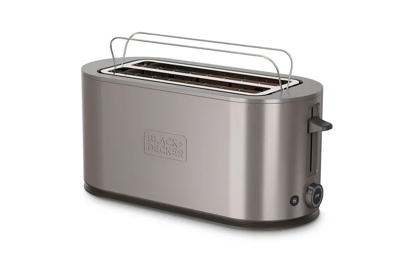 Brødrister Black+Decker 2 Rum Rustfrit Stål, Sølv