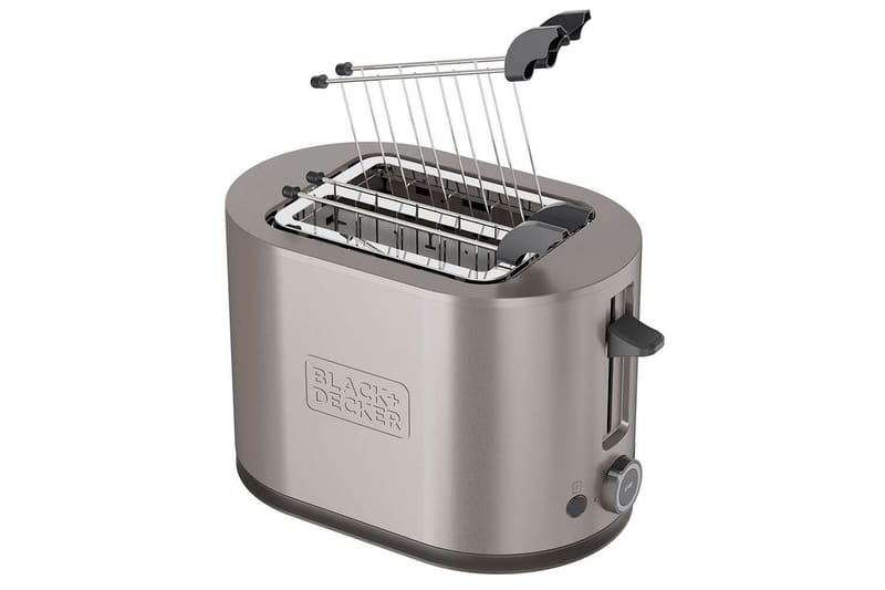 Brødrister Black+Decker 2 Rum Rustfrit Stål - Sølv - Husholdning - Madlavning & Bagning - Køkkenudstyr