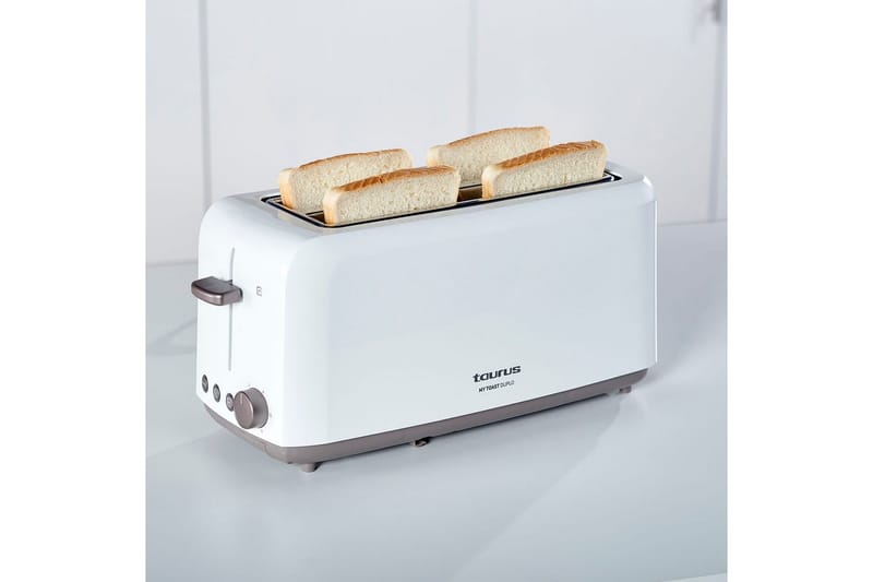 Brødrister Taurus Mytoast 2 Rum Hvid - Husholdning - Madlavning & Bagning - Køkkenudstyr