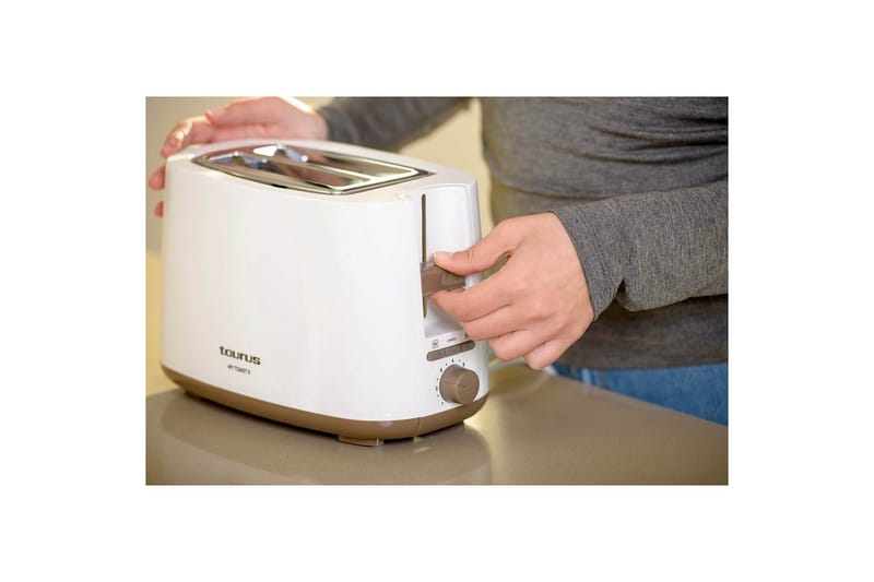 Brødrister Taurus Mytoast II 2 Rum Hvid - Sølv - Husholdning - Madlavning & Bagning - Køkkenudstyr