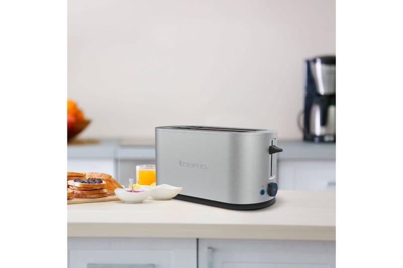 Brødrister Taurus Mytoast Legend 2 Rum Rustfrit Stål - Sølv||Krom - Husholdning - Madlavning & Bagning - Køkkenudstyr