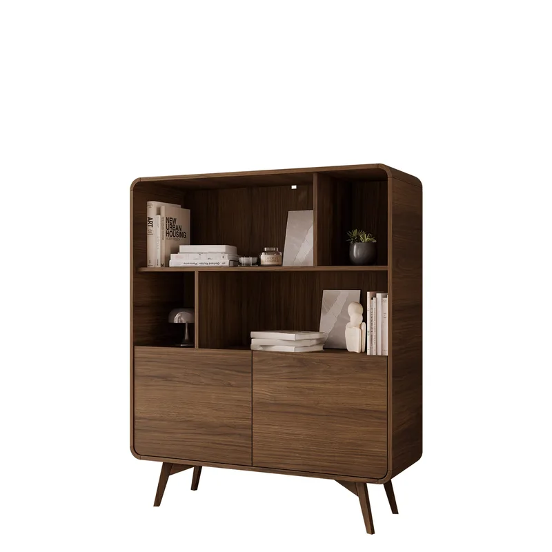 Corvan Bogreol 108 cm i Valnød, Brun